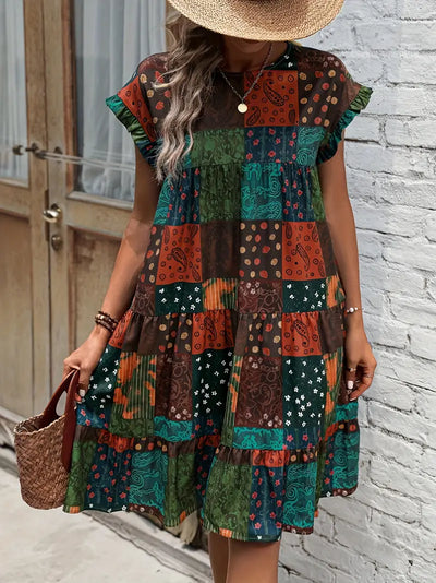 Elyth – Patchworkkleid im Bohème-Stil