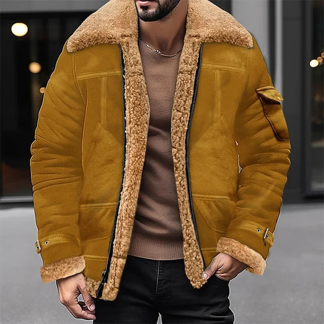 Avelena | Herren Daily Fashion Sherpa Jacke