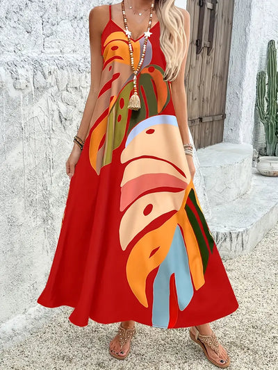 Vixie – Leuchtendes ärmelloses Maxikleid
