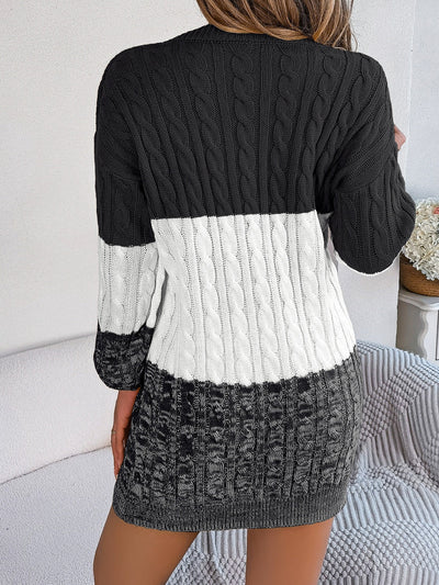 Colorblock Strickkleid | Femininer Look | Müheloser Komfort