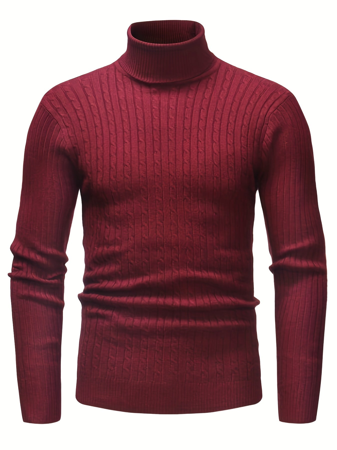 Herren-Rollkragenpullover | Zopfmuster & Winterwärme | Klassische Eleganz