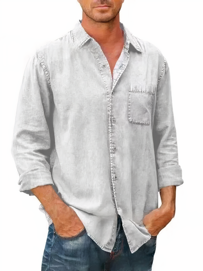 Avelena | Langärmeliges Denim-Hemd