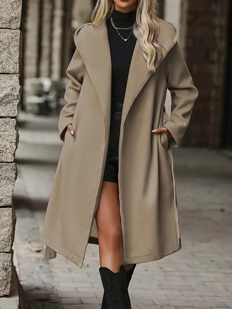 Avelena | Schicker Wickel-Kapuzenmantel mit Taille