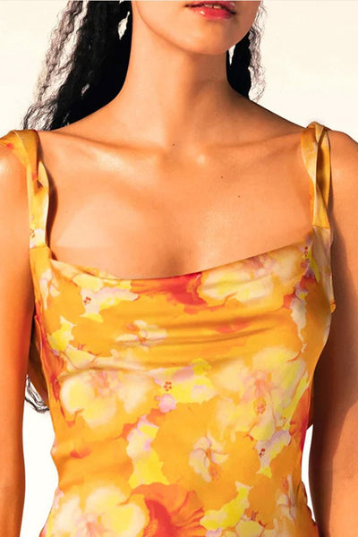Avelena | Maxikleid mit Bedruckten Kutten