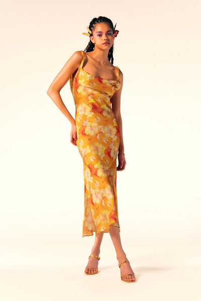 Avelena | Maxikleid mit Bedruckten Kutten