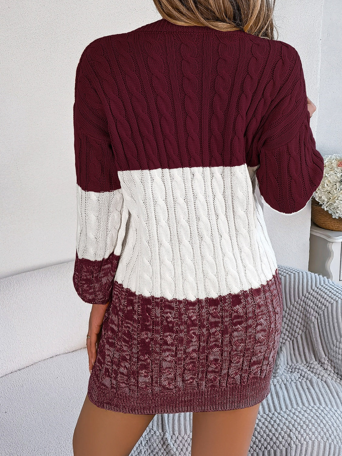 Colorblock Strickkleid | Femininer Look | Müheloser Komfort