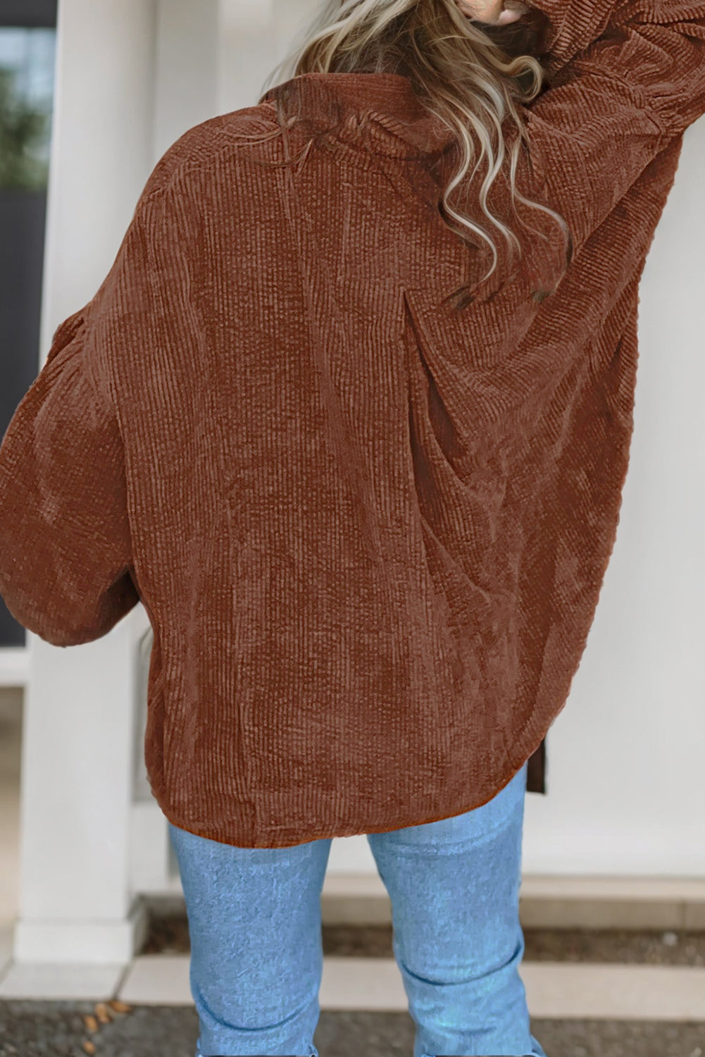 Oversized Bluse aus Cord | Lässiger Komfort | Boho-Stil
