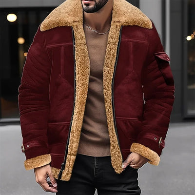 Avelena | Herren Daily Fashion Sherpa Jacke