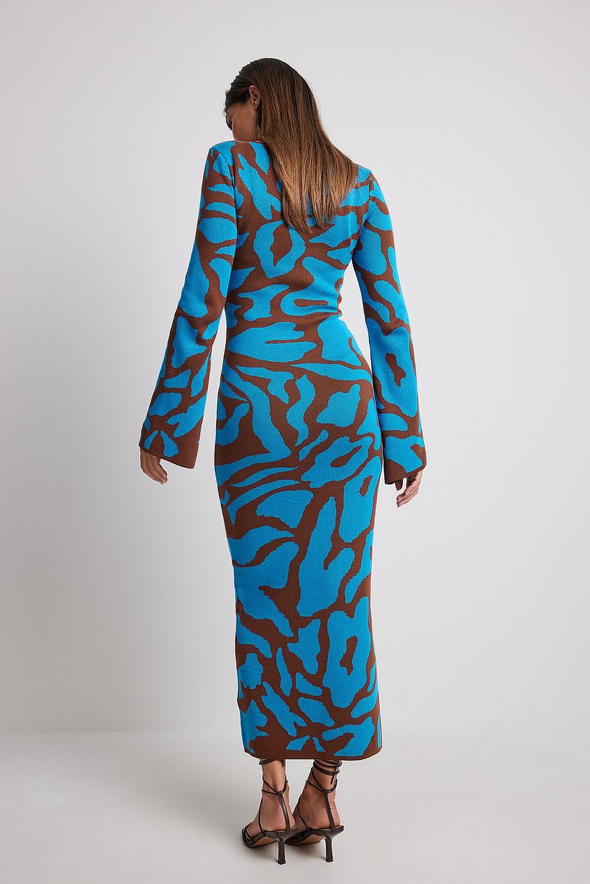 Avelena | Jacquard-Strick-Midikleid