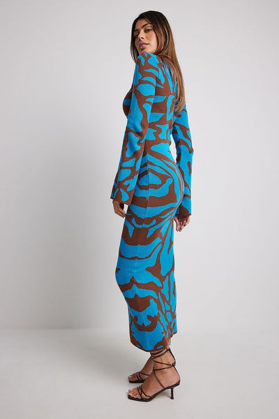 Avelena | Jacquard-Strick-Midikleid
