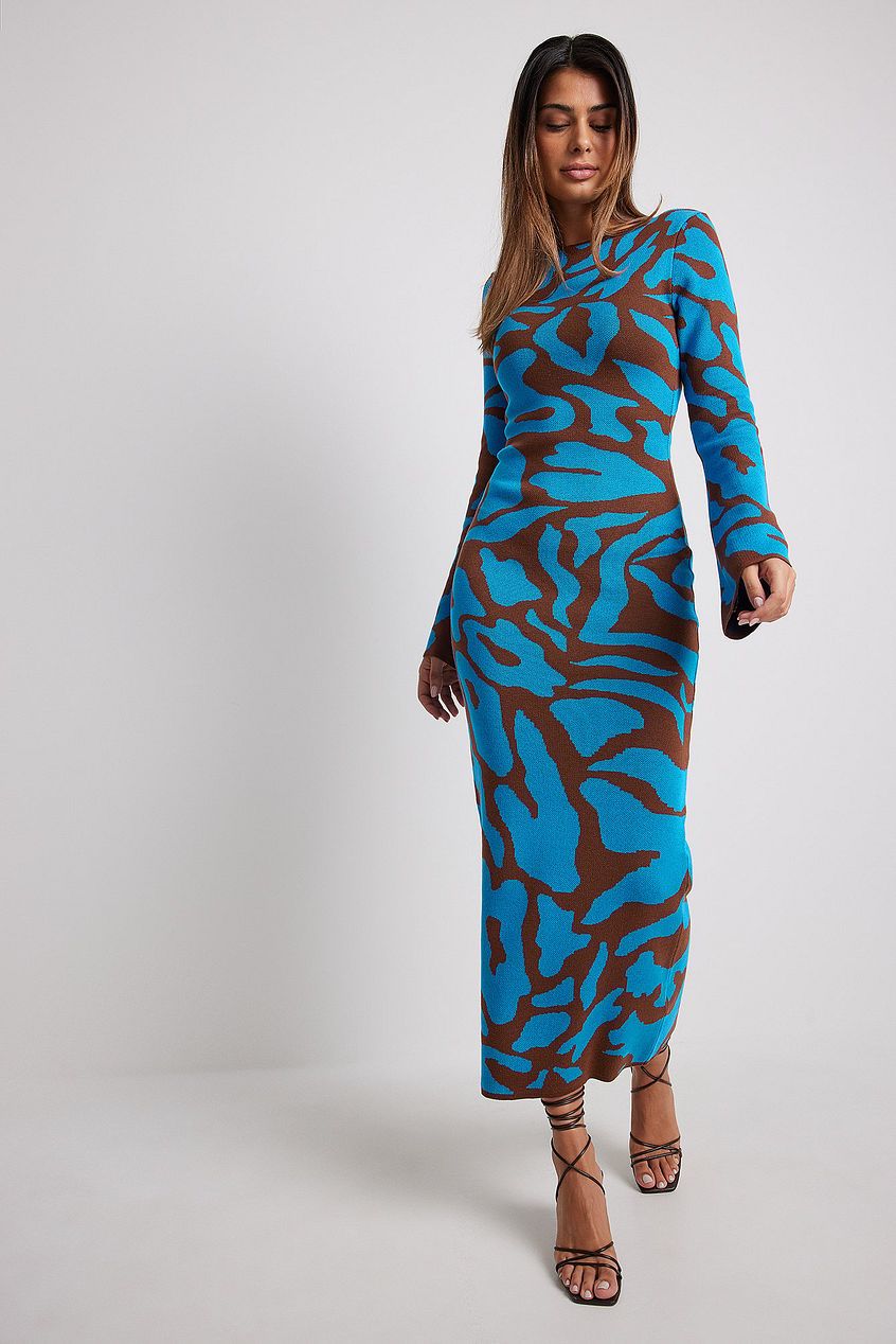 Avelena | Jacquard-Strick-Midikleid