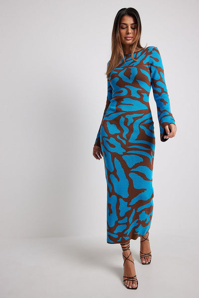 Avelena | Jacquard-Strick-Midikleid