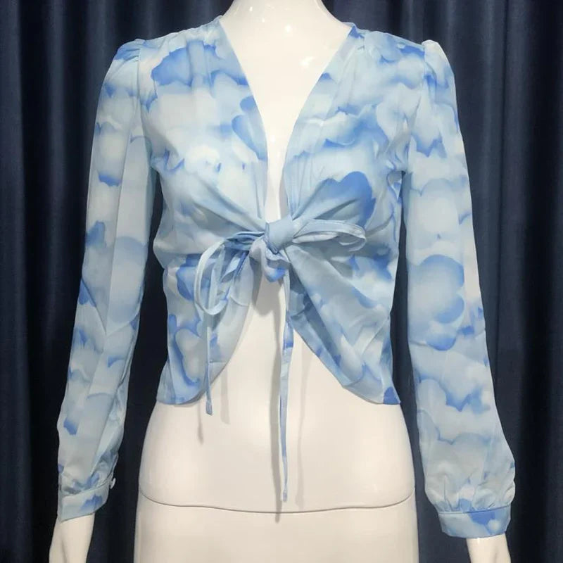 Marika | Trendy lose Chiffon Hemdbluse für Frauen