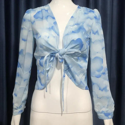 Marika | Trendy lose Chiffon Hemdbluse für Frauen
