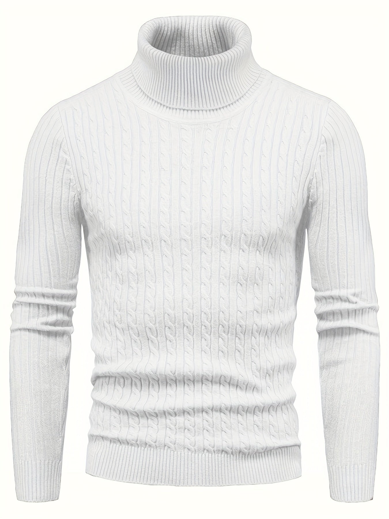 Herren-Rollkragenpullover | Zopfmuster & Winterwärme | Klassische Eleganz