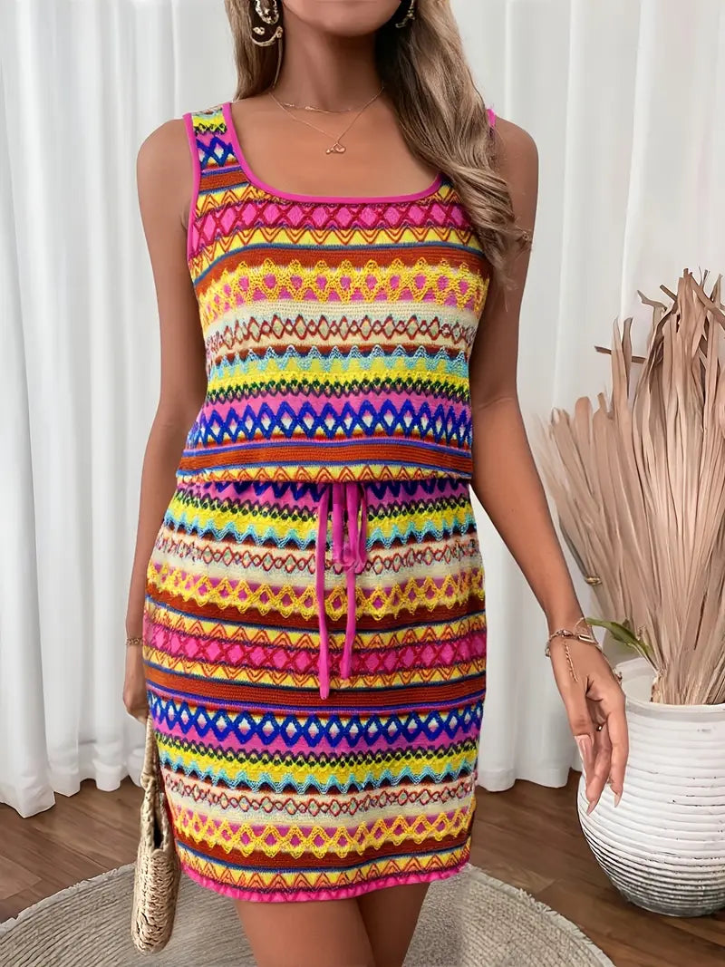 Tamala – Lebendiges Strick-Sommerkleid