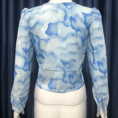 Marika | Trendy lose Chiffon Hemdbluse für Frauen