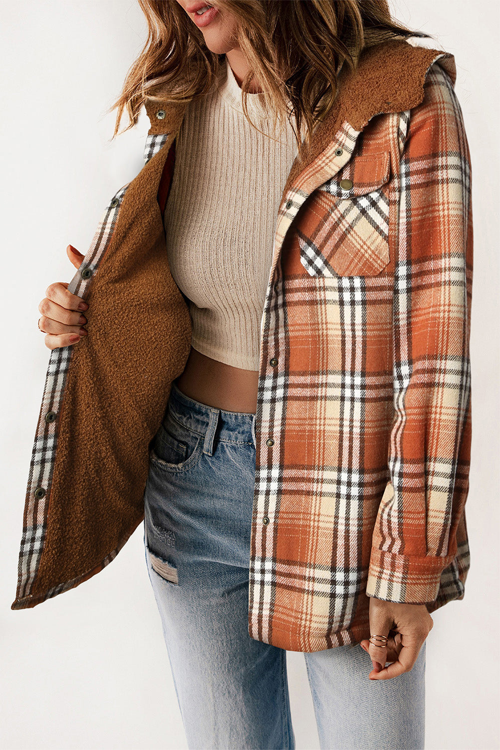 Kariertes mit Kapuze | Flauschige Wärme | Casual Stil