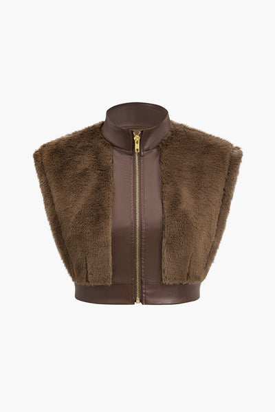 Antonia | Kunstleder-Set mit Kunstpelz-Details