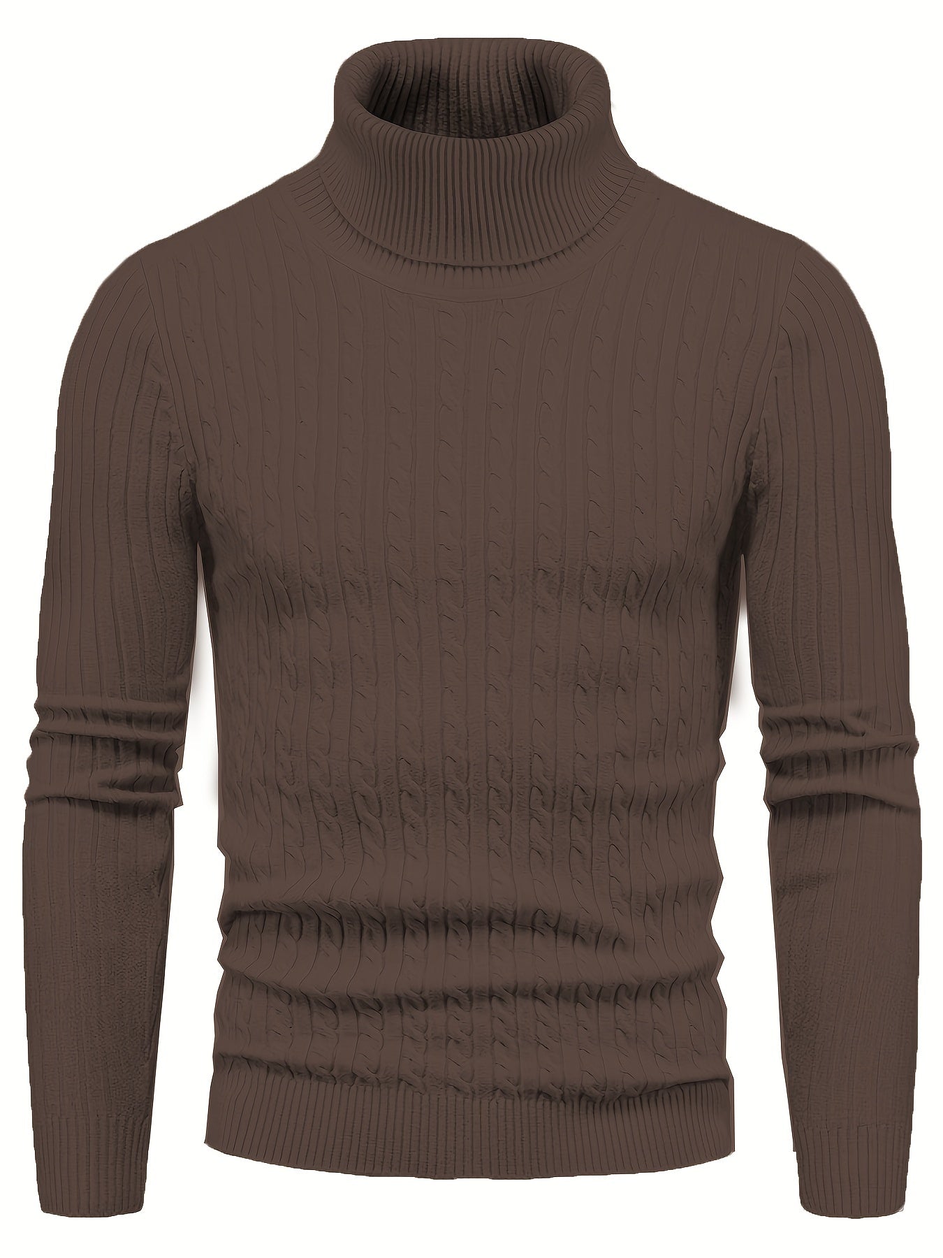 Herren-Rollkragenpullover | Zopfmuster & Winterwärme | Klassische Eleganz