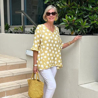 Valerie – Stylisches Polka Dot Top