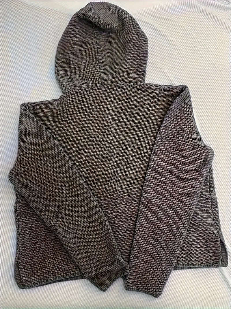 Bressan – Elegante Strickjacke Mit Langen Ärmeln Und Kapuze