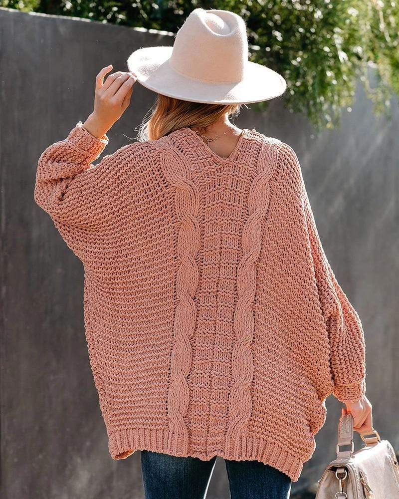 Strickcardigan mit Taschen | Lockerer Stil | Boho-Chic
