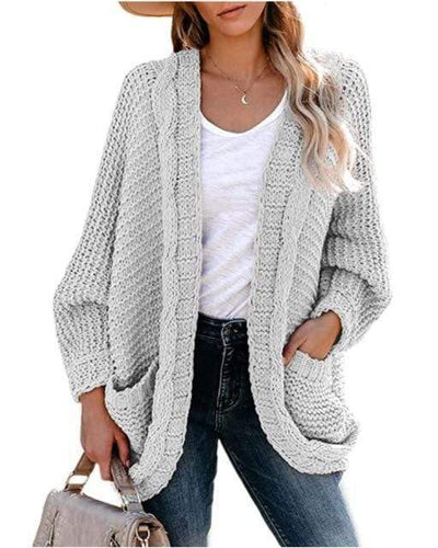Strickcardigan mit Taschen | Lockerer Stil | Boho-Chic