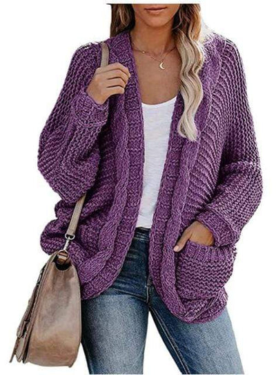 Strickcardigan mit Taschen | Lockerer Stil | Boho-Chic