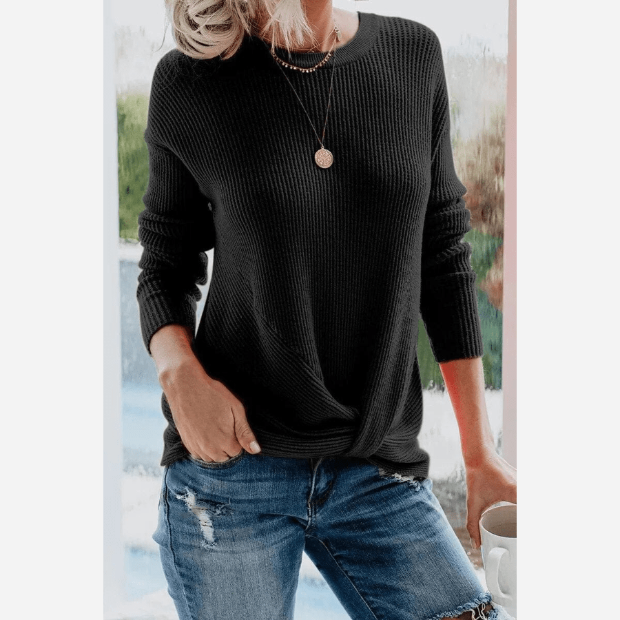 Strickshirt mit Knoten-Detail | Weiches Material | Lässiger Komfort