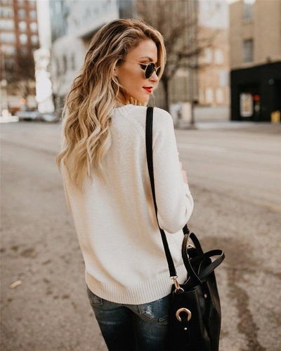 Strickpullover mit Herzmotiv | Weicher Stoff | Trendiger Look