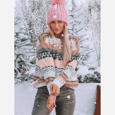 Strickpullover mit Norweger-Muster | Winterlich & Gemütlich | Vielseitiger Stil