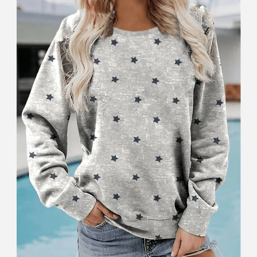 Sweatshirt mit Sternenmuster | Weicher Stoff | Lässiger Look