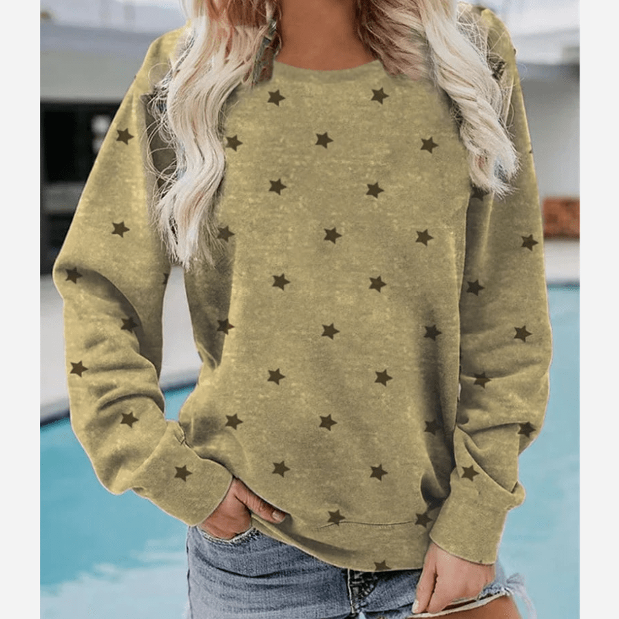 Sweatshirt mit Sternenmuster | Weicher Stoff | Lässiger Look
