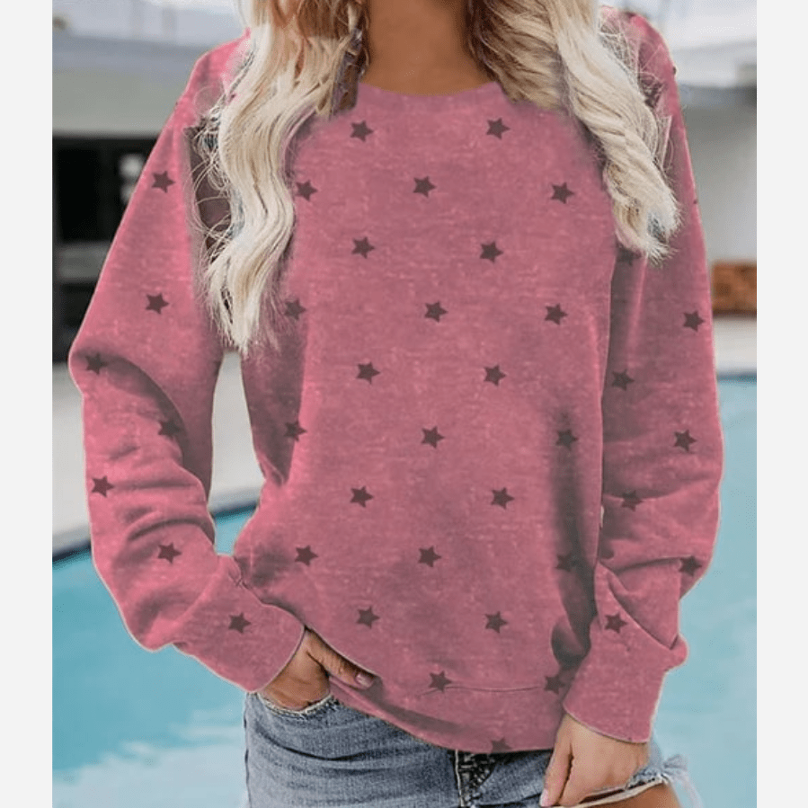 Sweatshirt mit Sternenmuster | Weicher Stoff | Lässiger Look