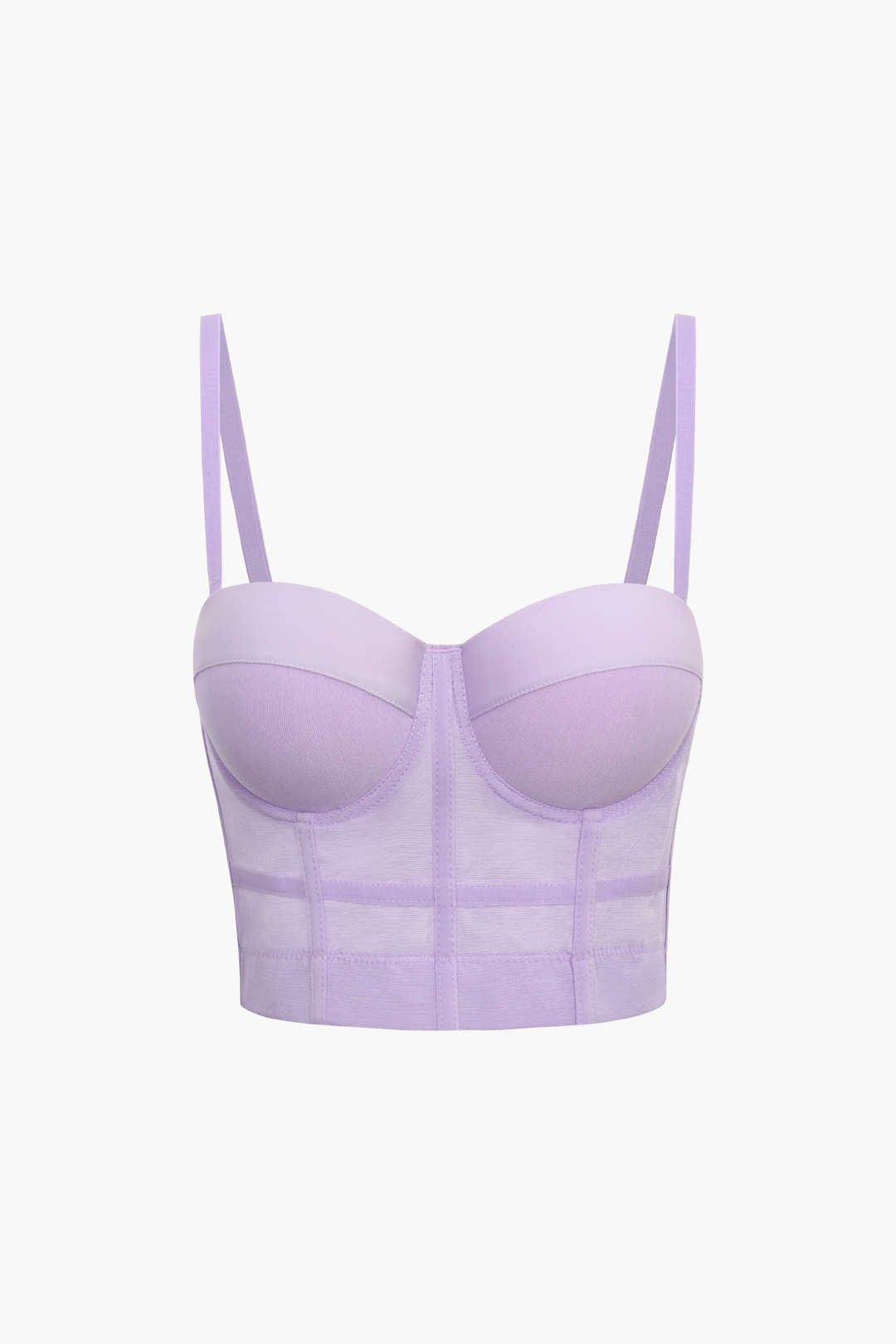 Ida | Figurbetontes Bustier-Top mit Bügel-Cups und transparenter Mesh-Struktur