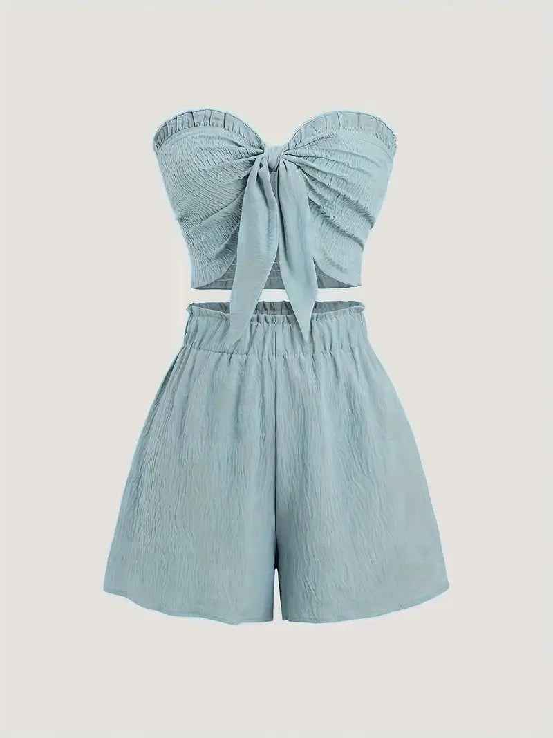 Ivigail – Strukturiertes Bandeau-Set mit Schleif