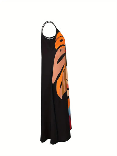 Vixie – Leuchtendes ärmelloses Maxikleid