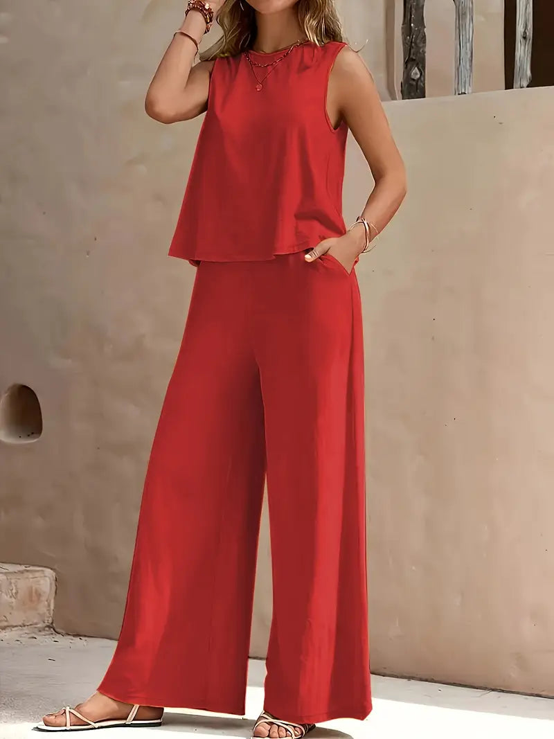 Noressa – Elegantes Zweiteiler-Set mit weitem Bein