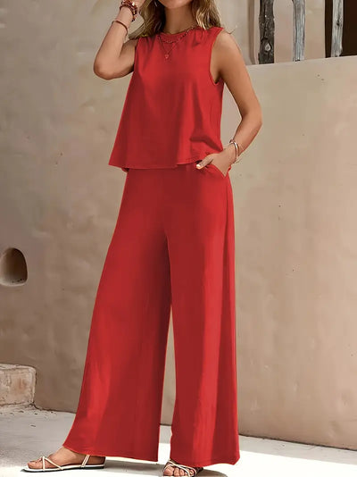 Noressa – Elegantes Zweiteiler-Set mit weitem Bein