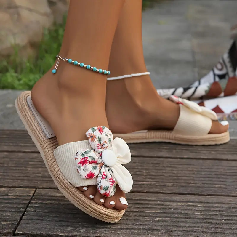 Treice – Espadrilles mit floraler Schleife