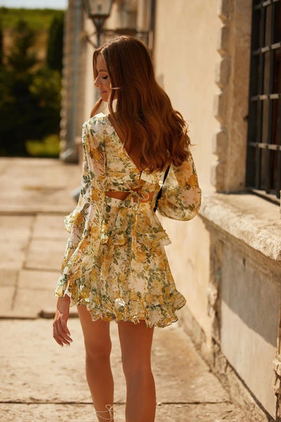 Avelena | Mini-Chiffonkleid mit Cut-Outs