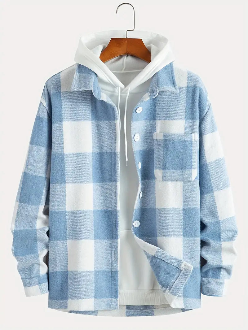 Avelena | Vielseitige Herren Fleecejacke mit Karomuster, Stilvoll