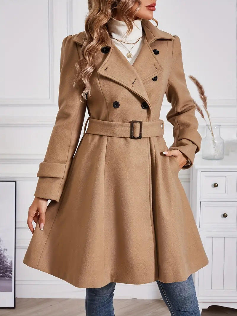 Avelena | Anmutige Anziehung Trenchcoat mit Gürtel