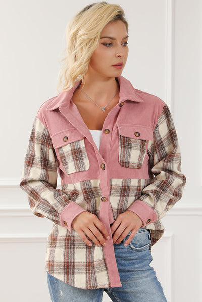 Cord-Hemdjacke mit Karomuster | Weicher Komfort | Lässiger Stil