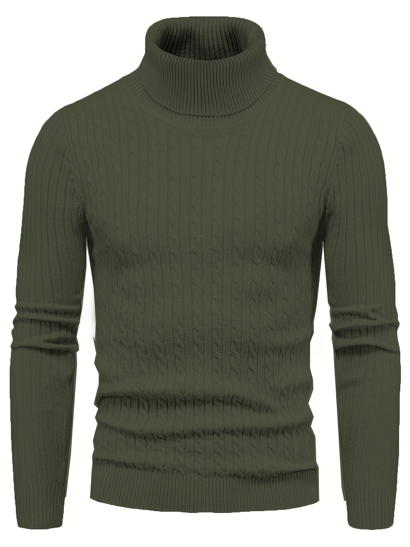 Herren-Rollkragenpullover | Zopfmuster & Winterwärme | Klassische Eleganz