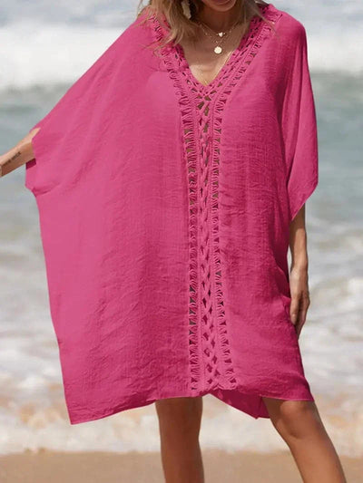 Thalivora – Boho-Chic-Strandkleid mit Häkelbesatz