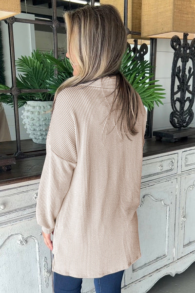 Glitzernde Hemdjacke mit Waffelstruktur | Eleganz & Komfort | Party-Look