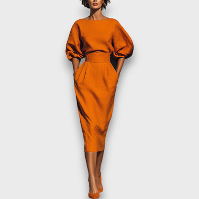 Alondra – Midi-Set aus Baumwoll-Leinen