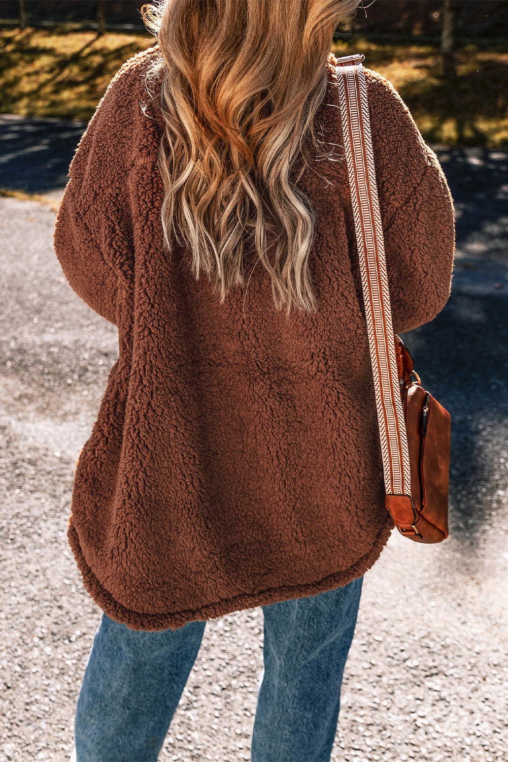 Oversized Teddyhemdjacke | Kuscheliges | Lässiger Komfort